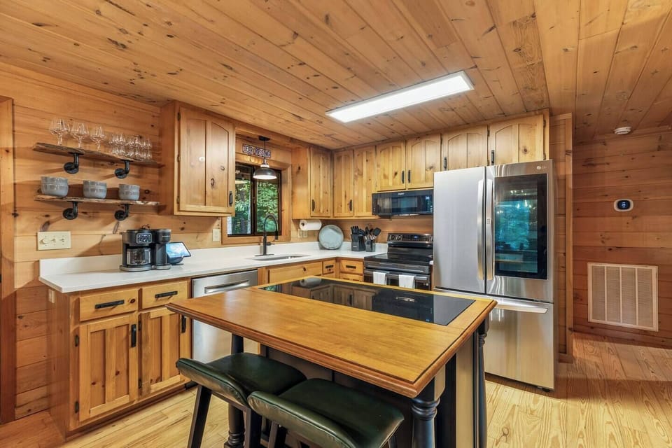 Fully stocked Kitchen with everything you need to create a meal.