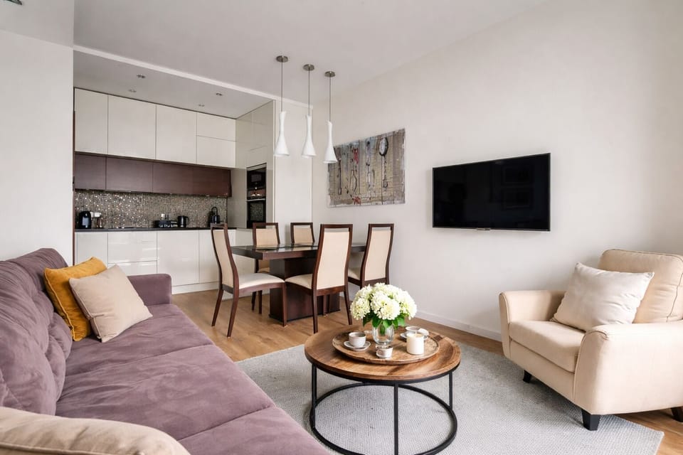 Superior Apartment, Balcony, City View | Living area | Flat-screen TV, Netflix, streaming services