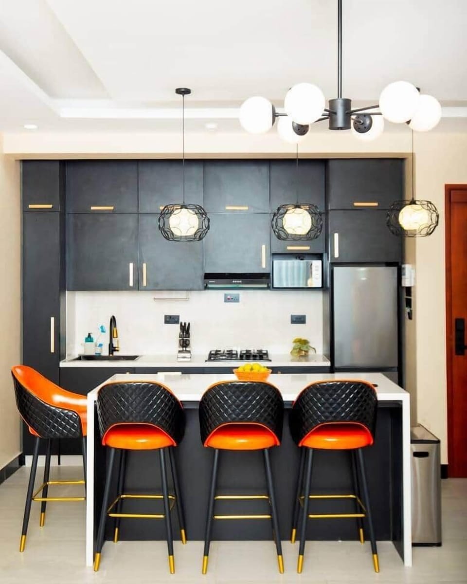 Dining area and a kitchen