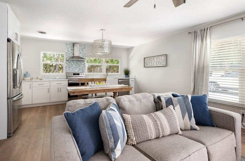Open living space, lots of light.