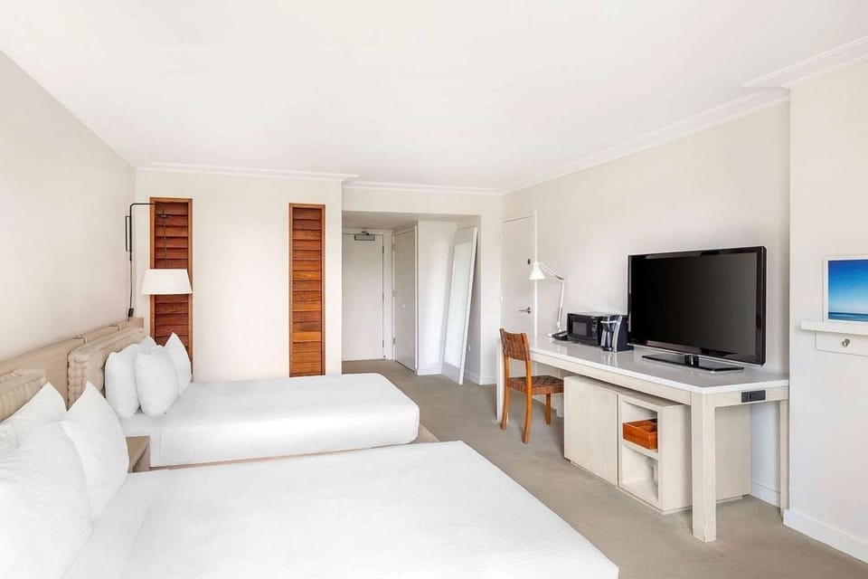 Studio Suite • Two Double Beds, Work Desk & Entertainment Center