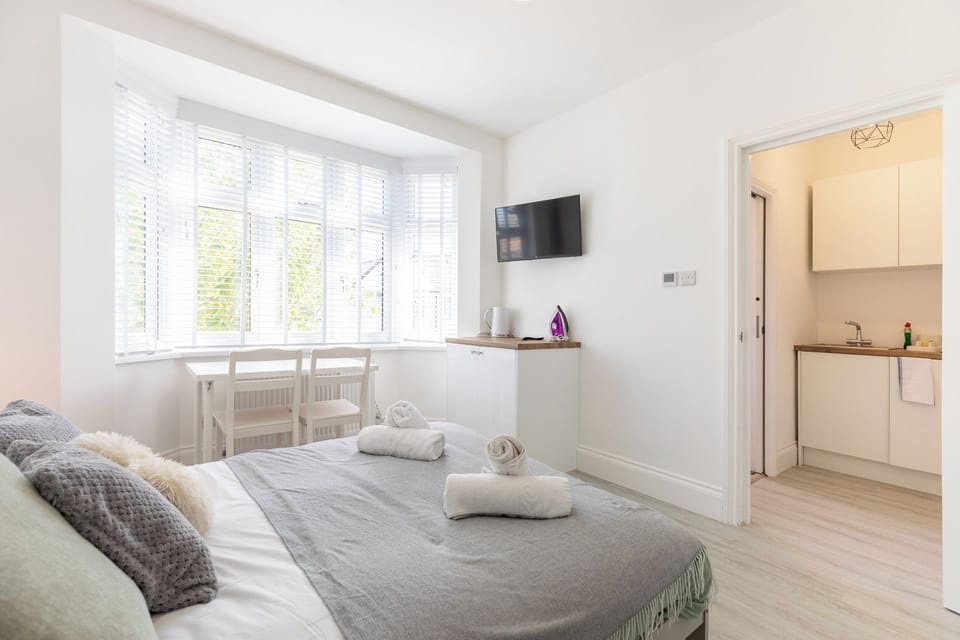 Light Filled First Floor Studio with Bay Window Apartment in London Borough of Southwark