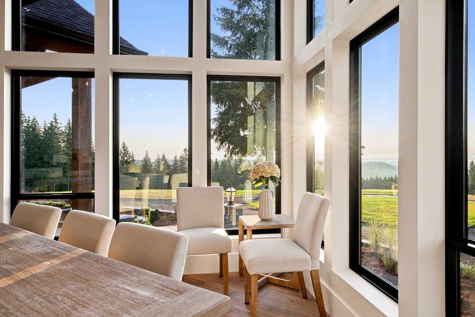 Golden hour hits different here, take in layered mountain views from a cozy nook made for coffee or quiet conversation.