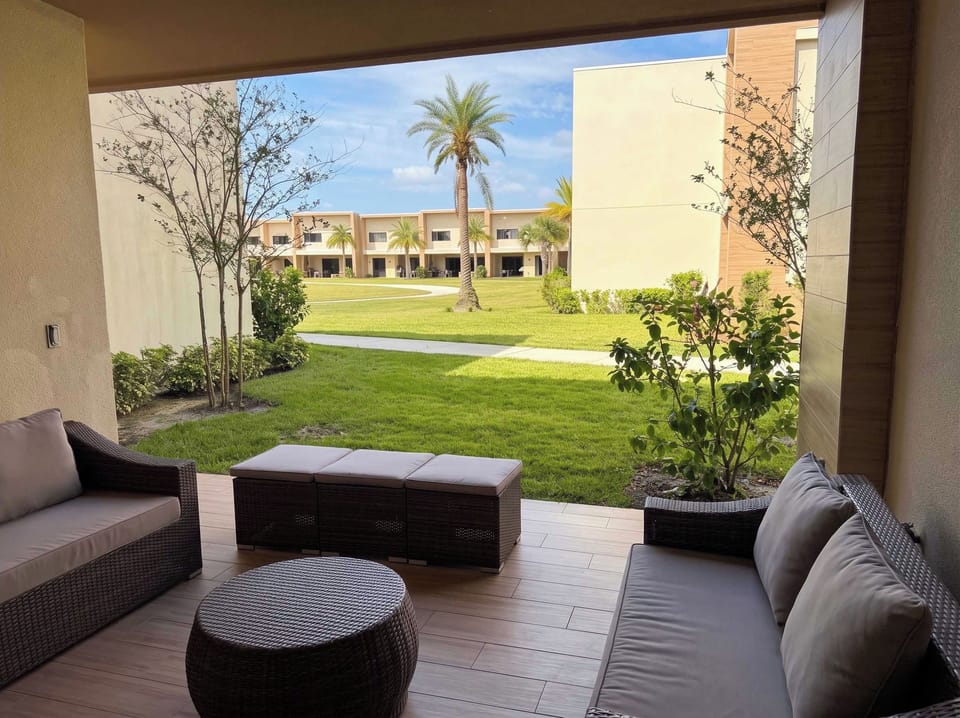 Enjoy fresh air and peaceful moments on the covered patio