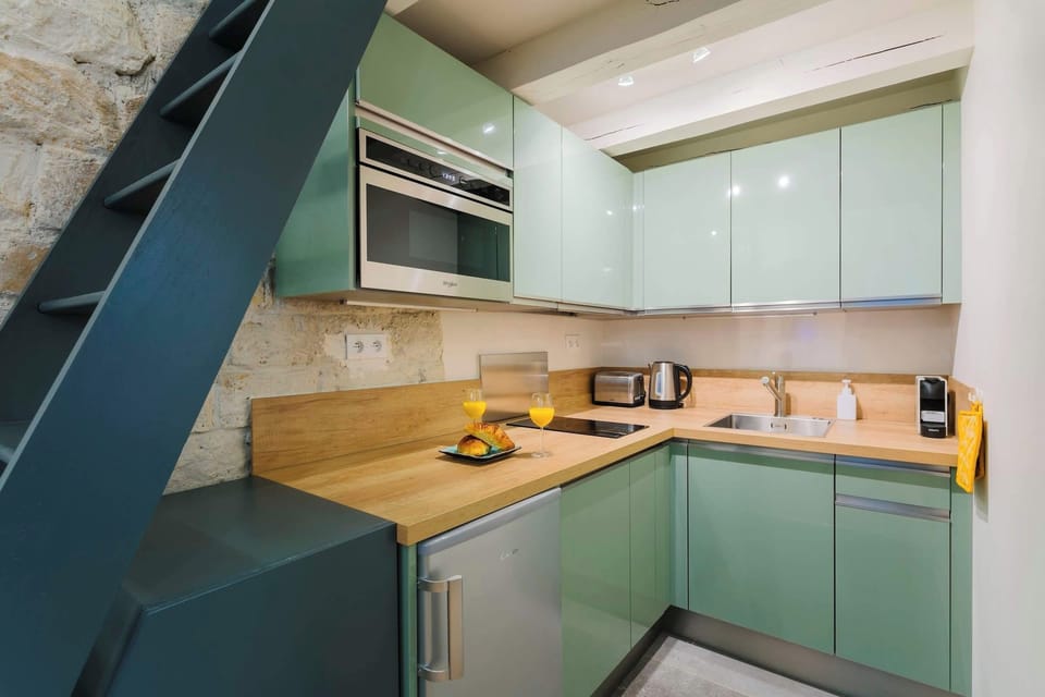 The open-plan living, kitchen and dining area