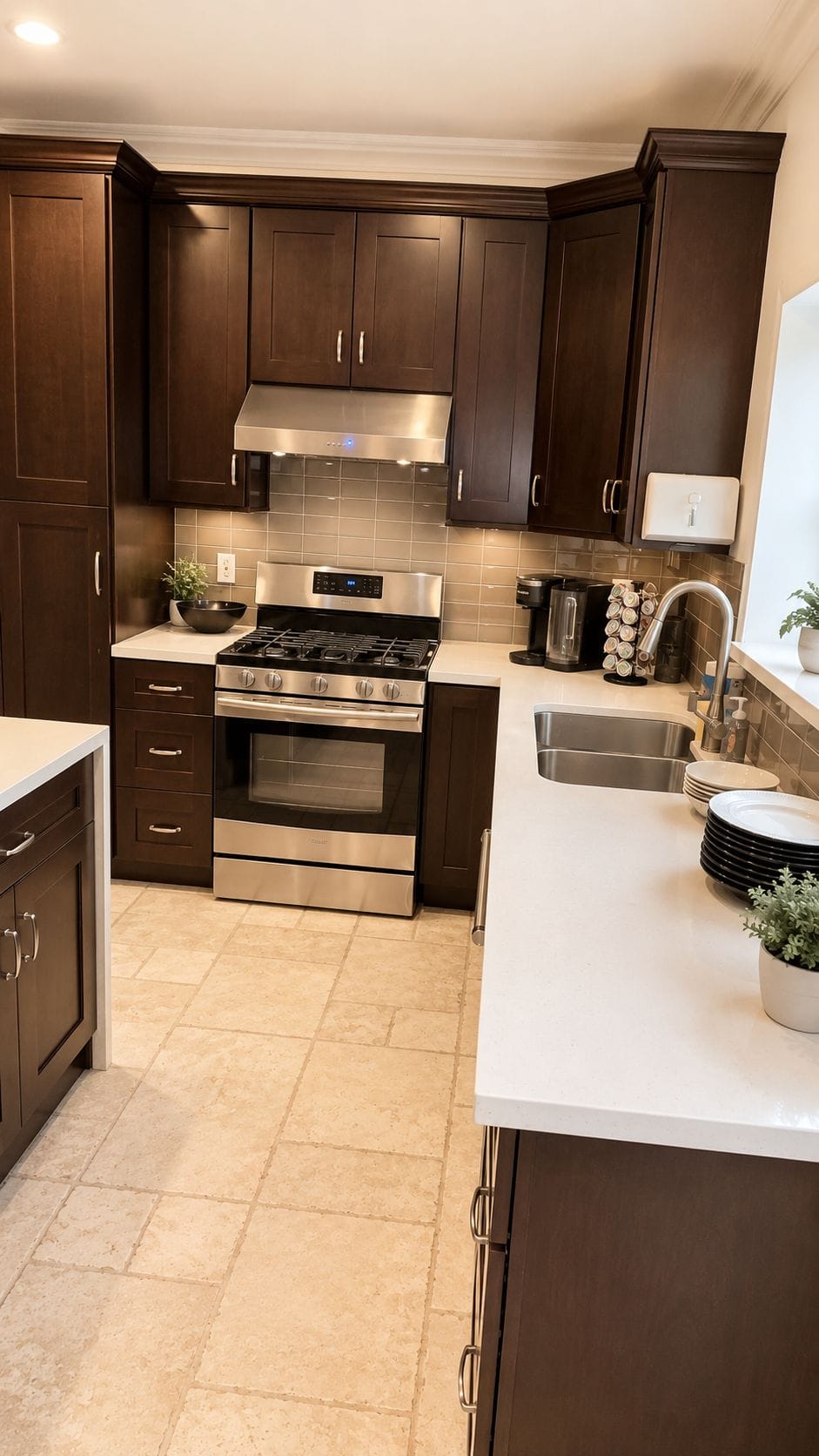 Oven, cleaning supplies, freezer