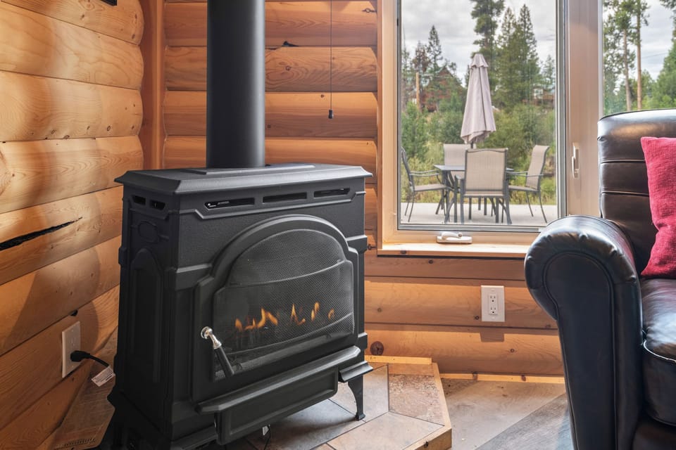 Keep warm with the gas stove for chilly winter days. 