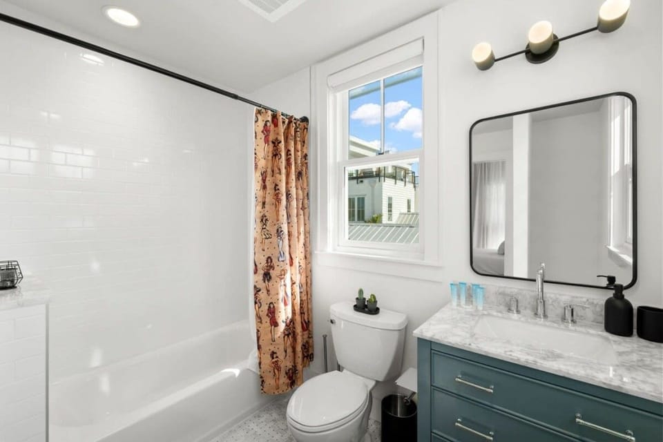 A clean and inviting space to refresh