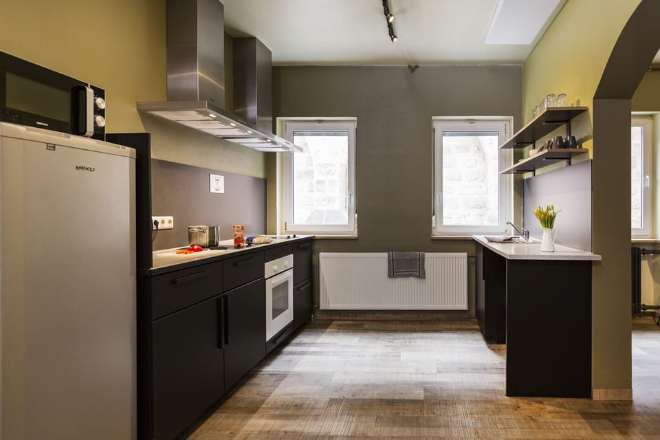 Shared fridge, microwave
