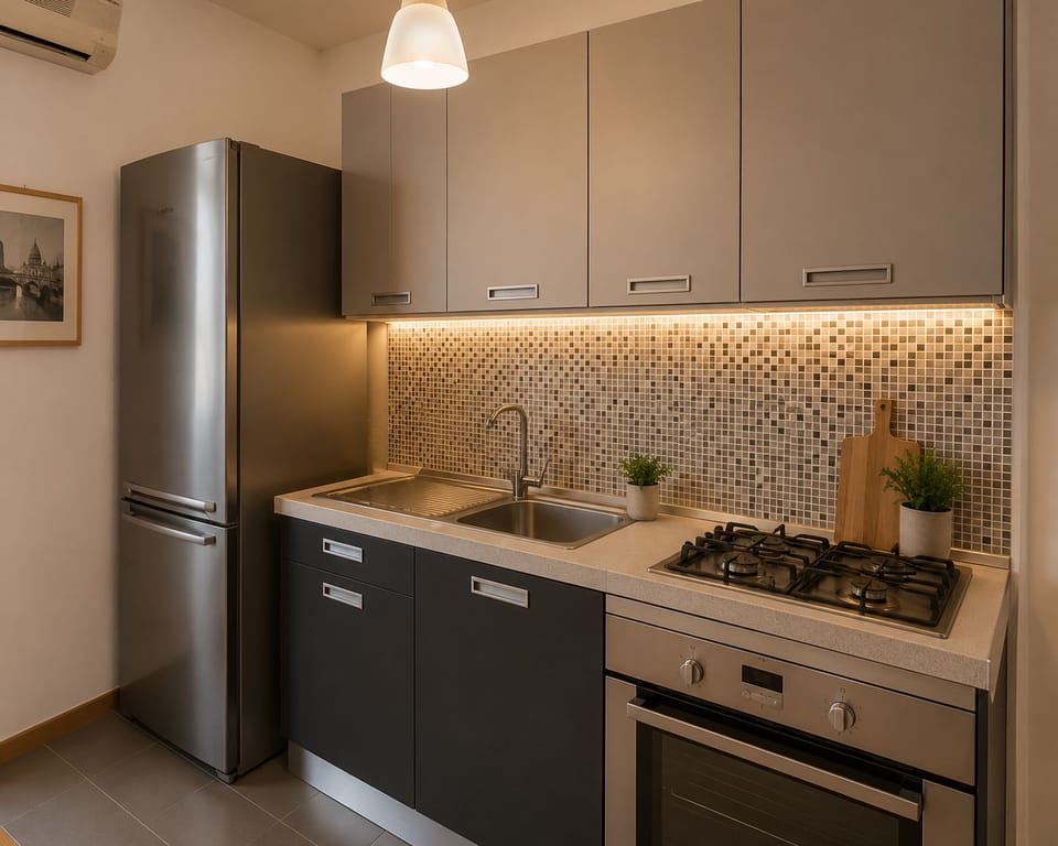 Deluxe Condo, 2 Bedrooms, Kitchen | Private kitchen | Full-size fridge, microwave, oven, stovetop
