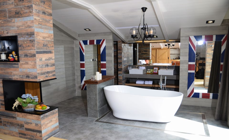 Shower, free toiletries, hair dryer, bidet