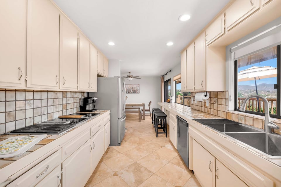 Well-appointed kitchen designed for comfortable group meal preparation