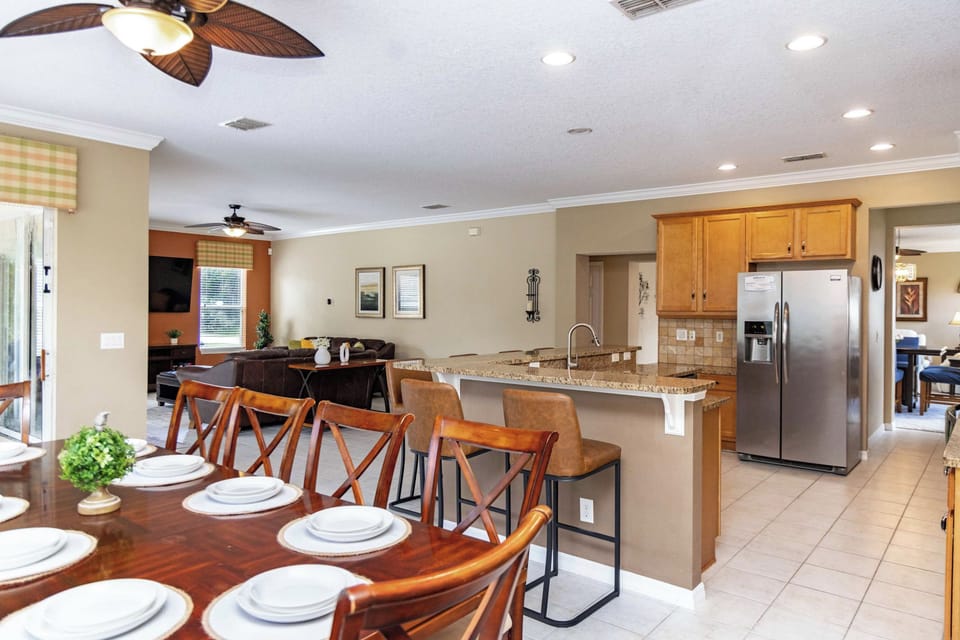 Beautifully furnished main dining area perfect for large family meals