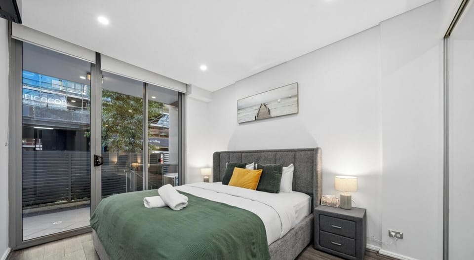 Clean and comfortable bedroom with fresh linens