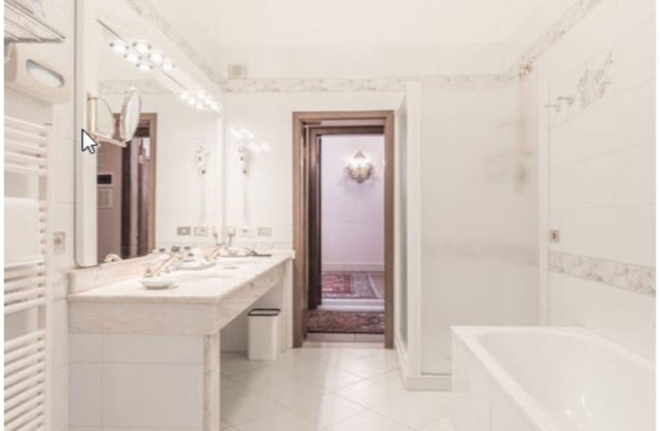 Free toiletries, hair dryer, bidet, towels