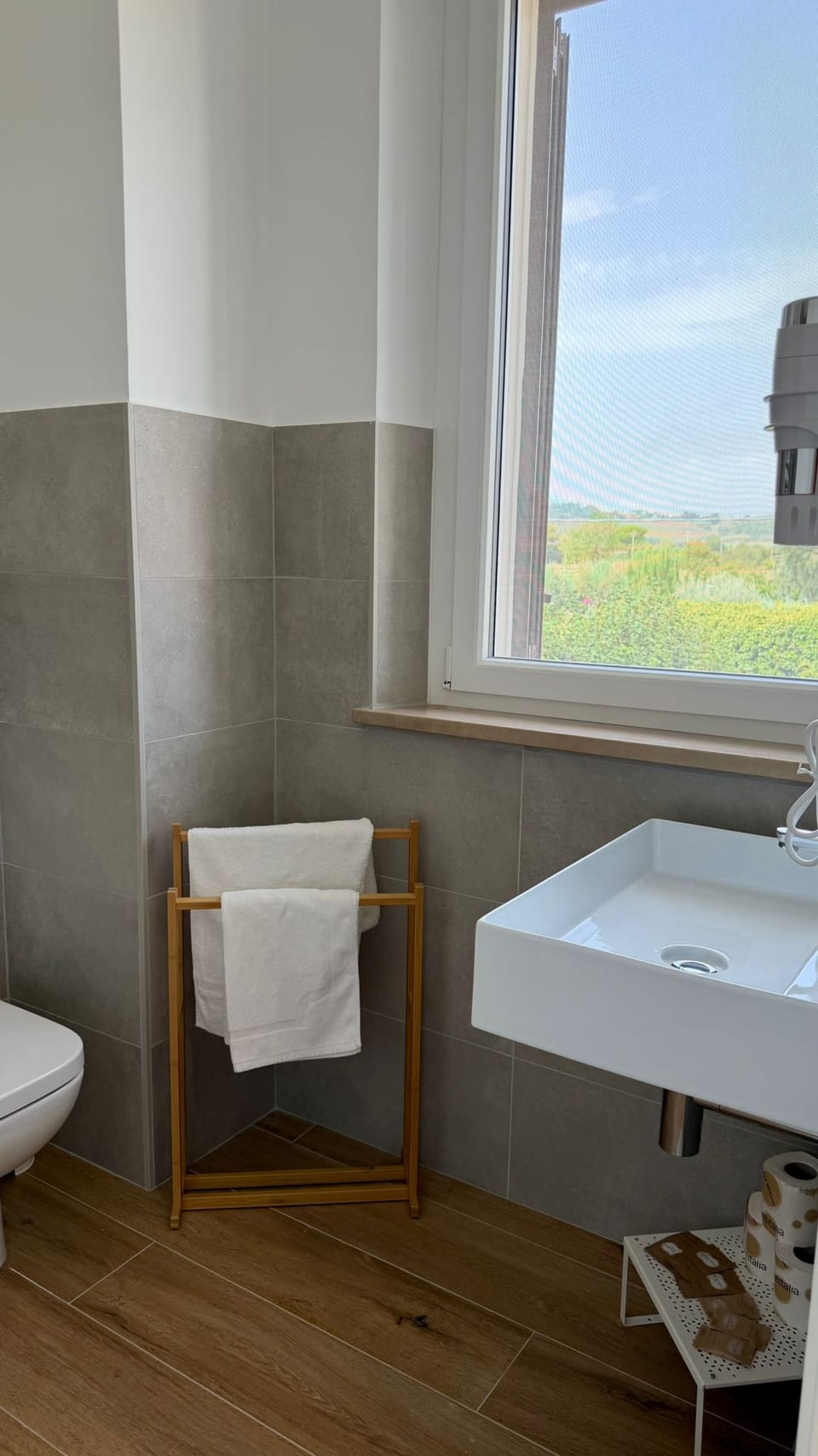 Triple Room, Garden View | Bathroom | Shower, hair dryer, towels, soap