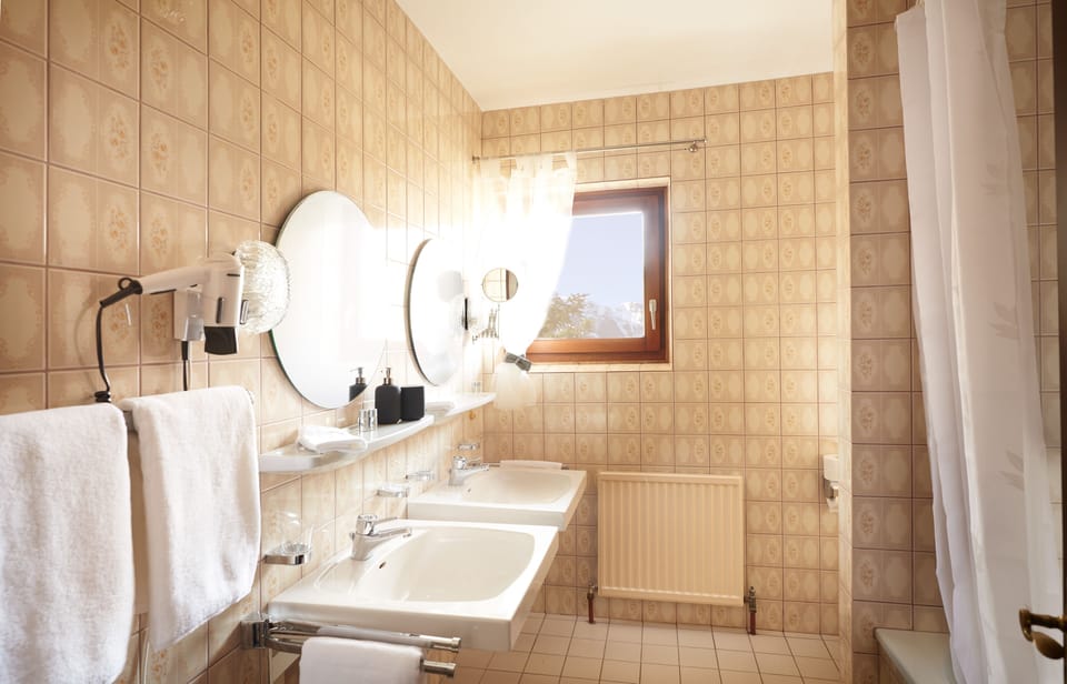 Free toiletries, hair dryer, towels