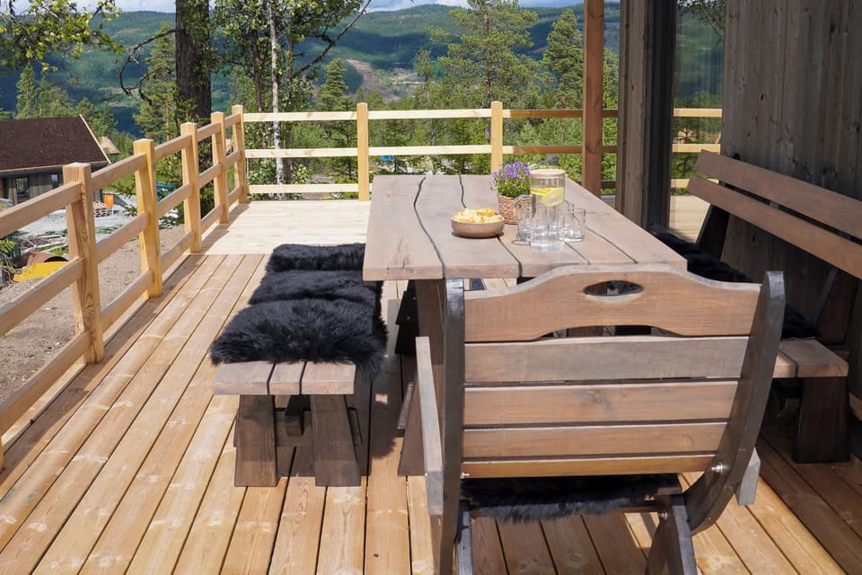 Terrace on the side with seating area