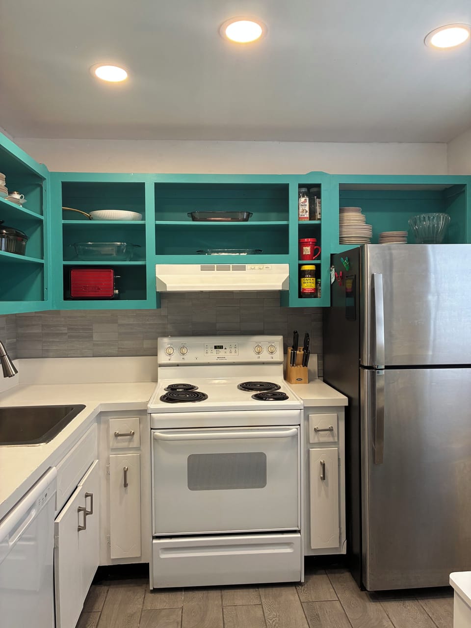 Fully stocked kitchen 