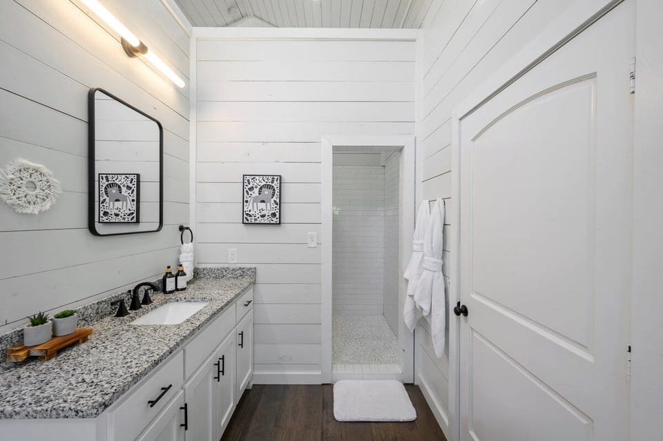 Luxurious bathroom perfect to unwind after a long day. 
