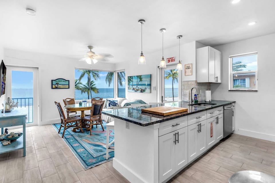 The airy, open kitchen offers ample space & all the comforts of home​