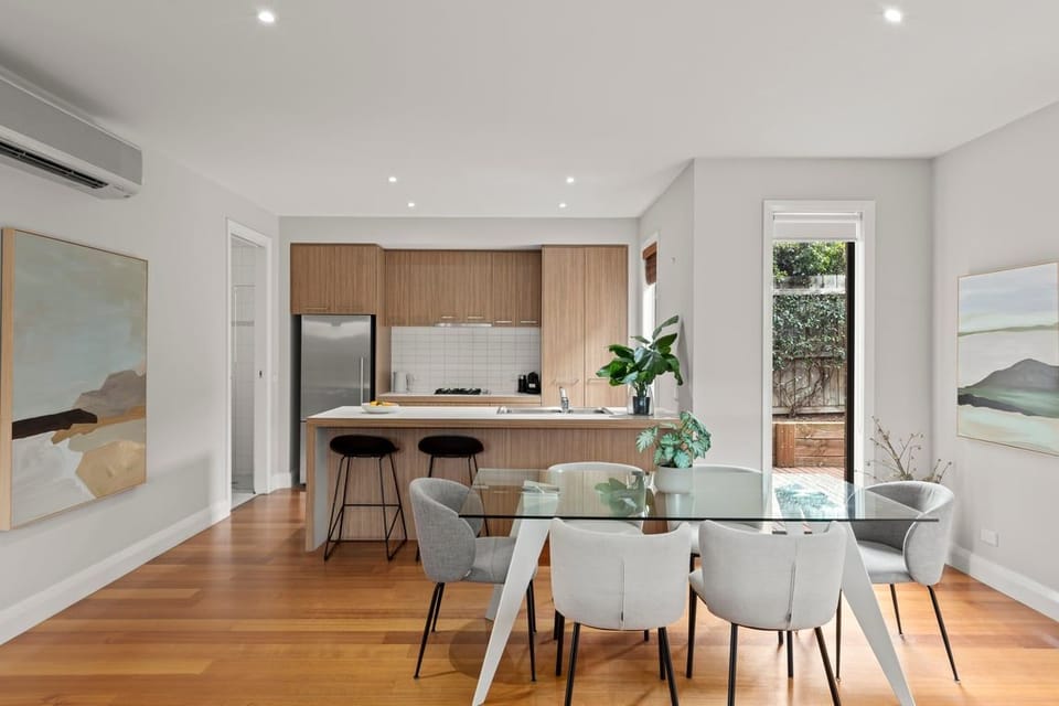 Comfortable dining and entertaining spaces