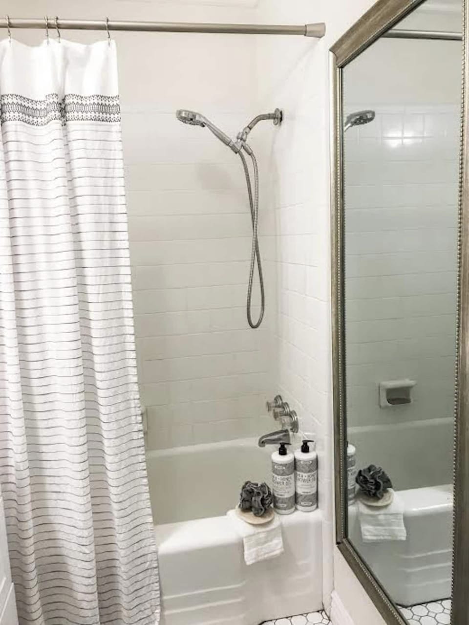Enjoy the convenience of a shower-tub combination during your stay.