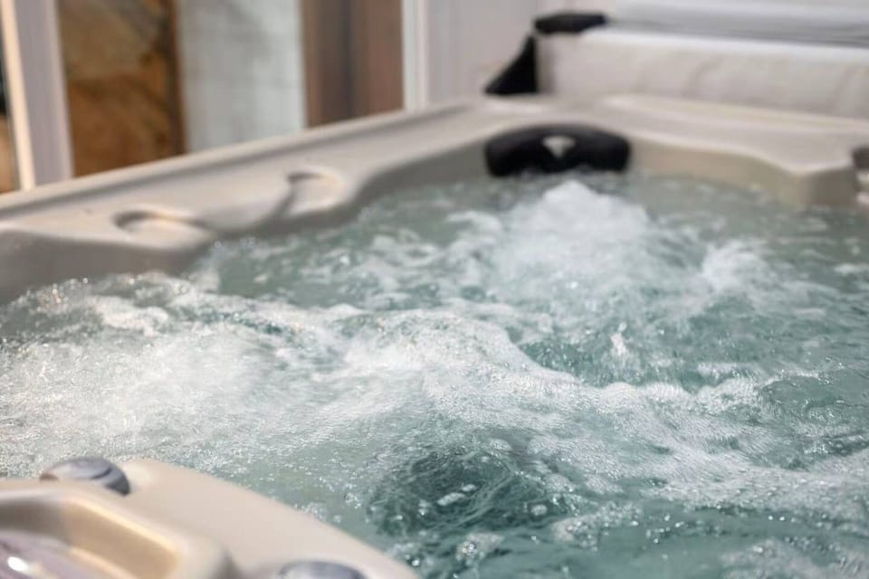 Unwind in a warm bubbling hot tub