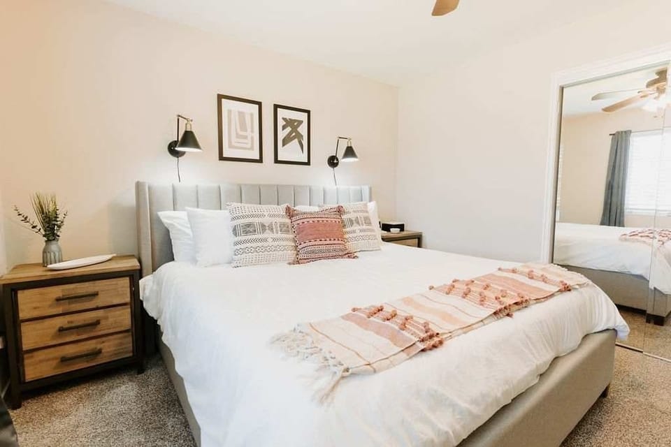 Primary bedroom 1 - king bed and private bathroom access