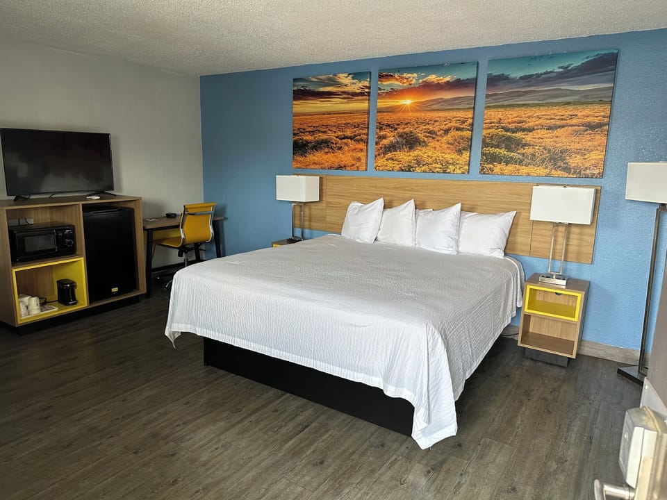 Room, 1 King Bed, Non Smoking | Premium bedding, in-room safe, desk, laptop workspace