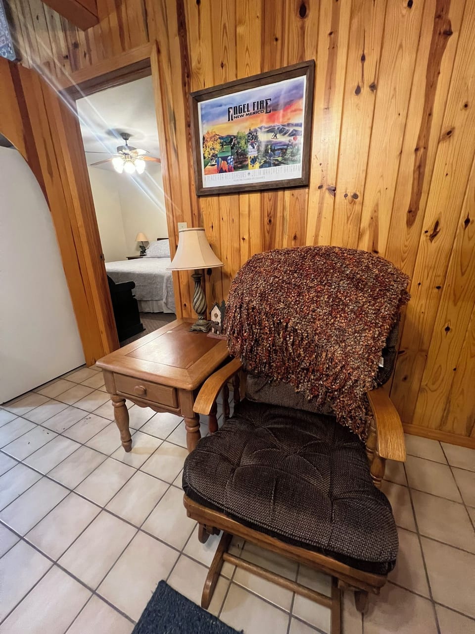 Living Room with View of Entrance to First Bedroom