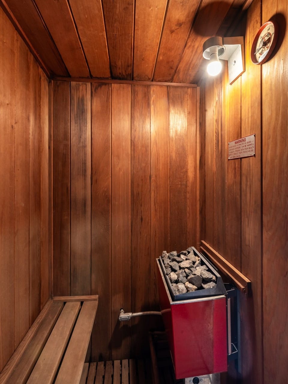 Private sauna in the primary bathroom, the perfect way to unwind and recharge