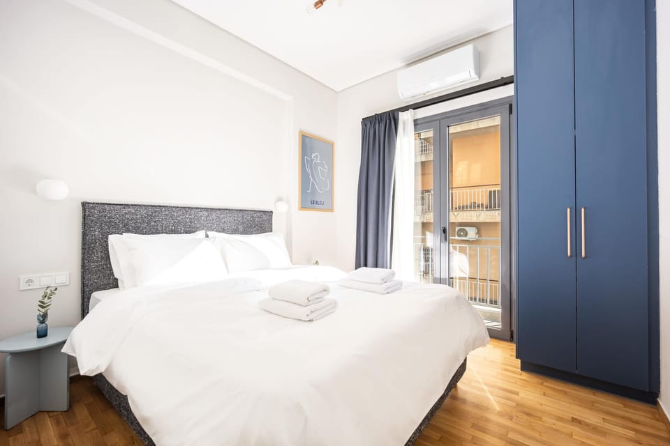Double bedroom with warm natural light
