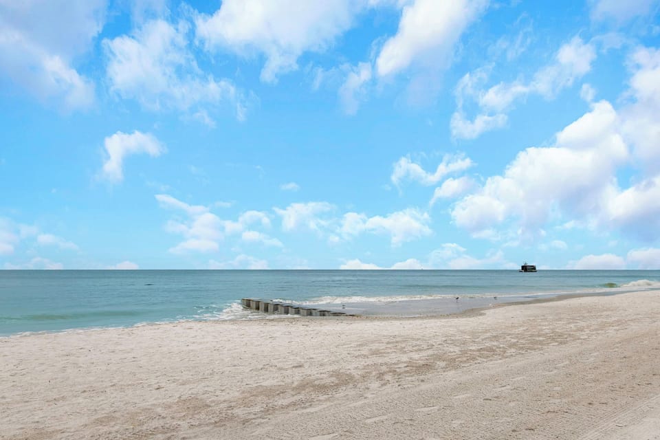 Beach right in front of the condo