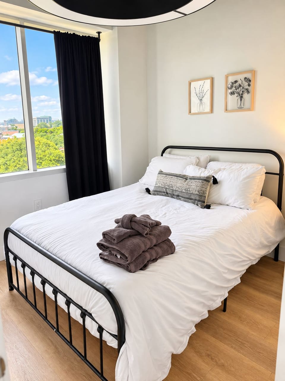 queen bed so comfortable, won't let you leave