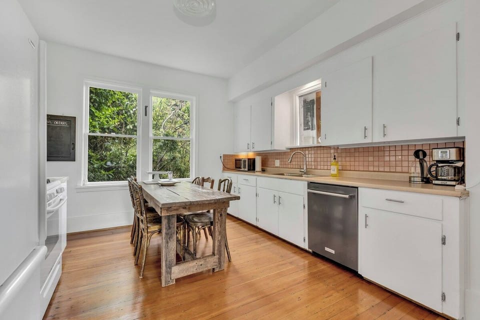 Fully stocked kitchen and dining