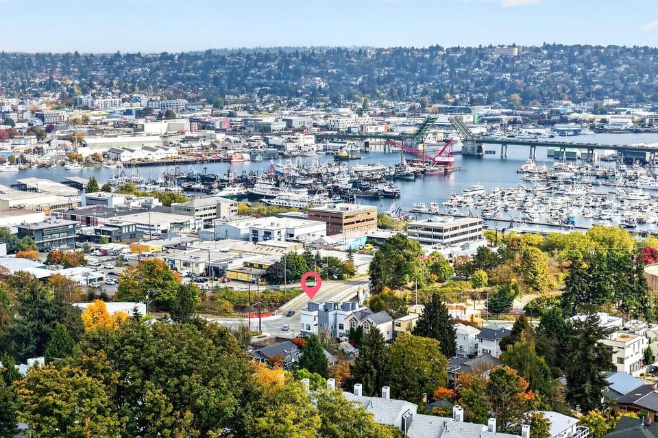 Scenic hillside location with marina views and easy waterfront access