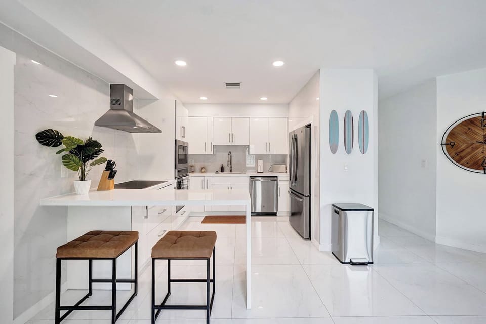 Spacious Kitchen with Island Seating and Modern Design