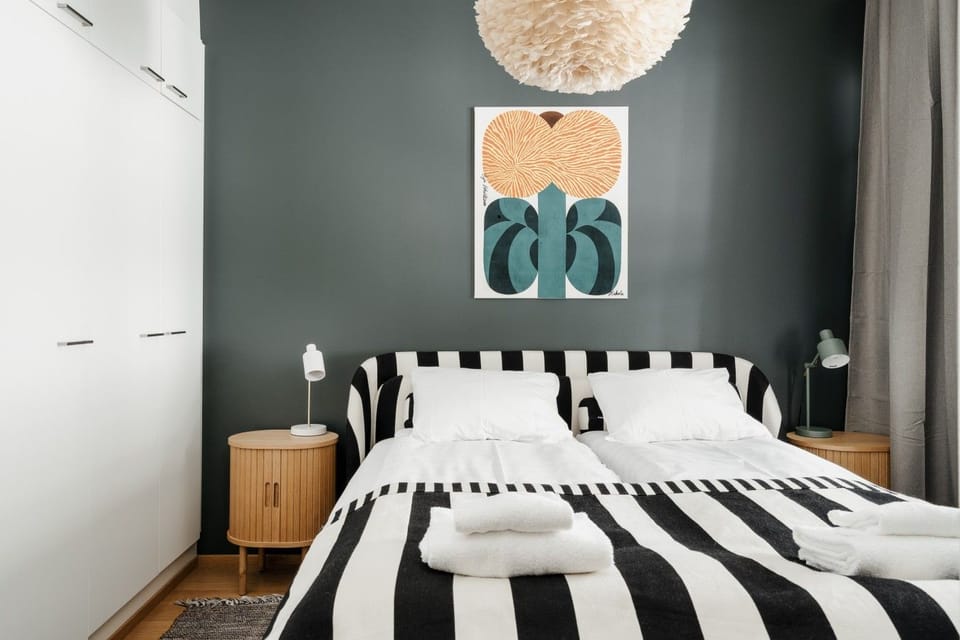 Bedroom with a cozy double bed