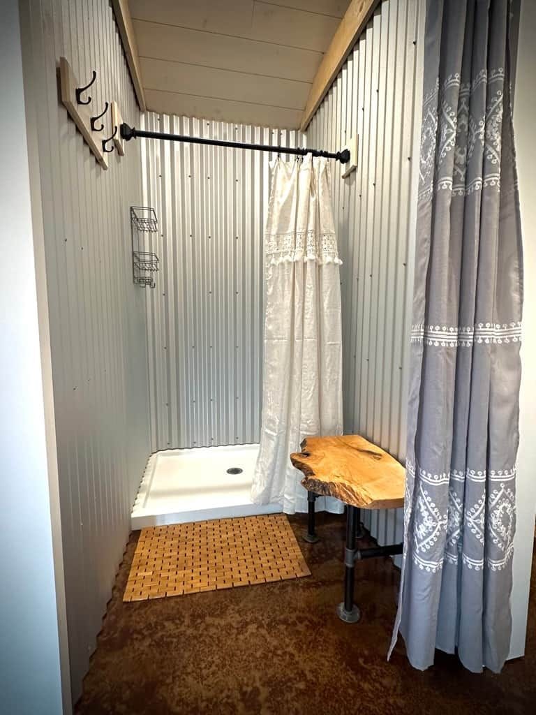 A shower stall 