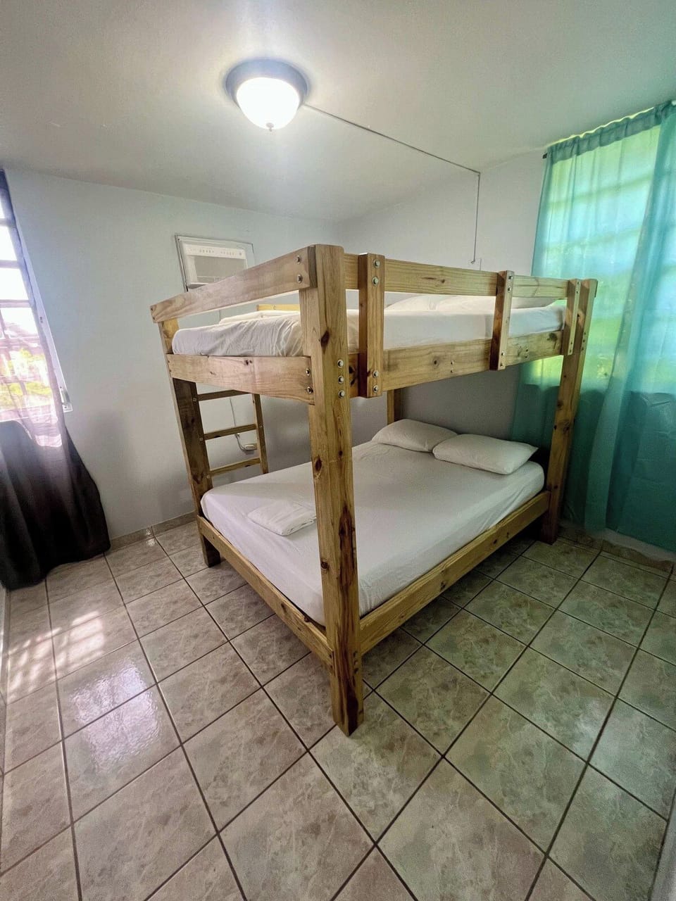 Comfortable bunk beds offering a practical sleeping space.