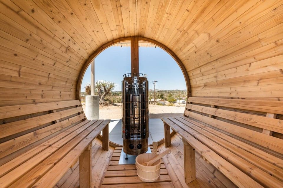 Your private barrel sauna awaits.