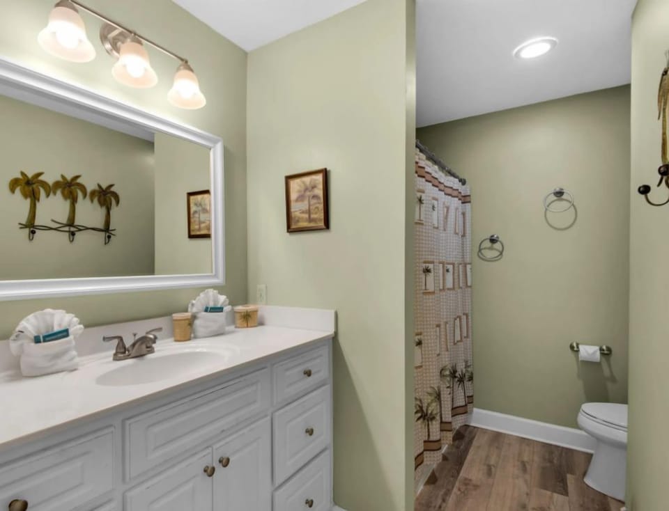 Upstairs Guest Bathroom with oversized vanity