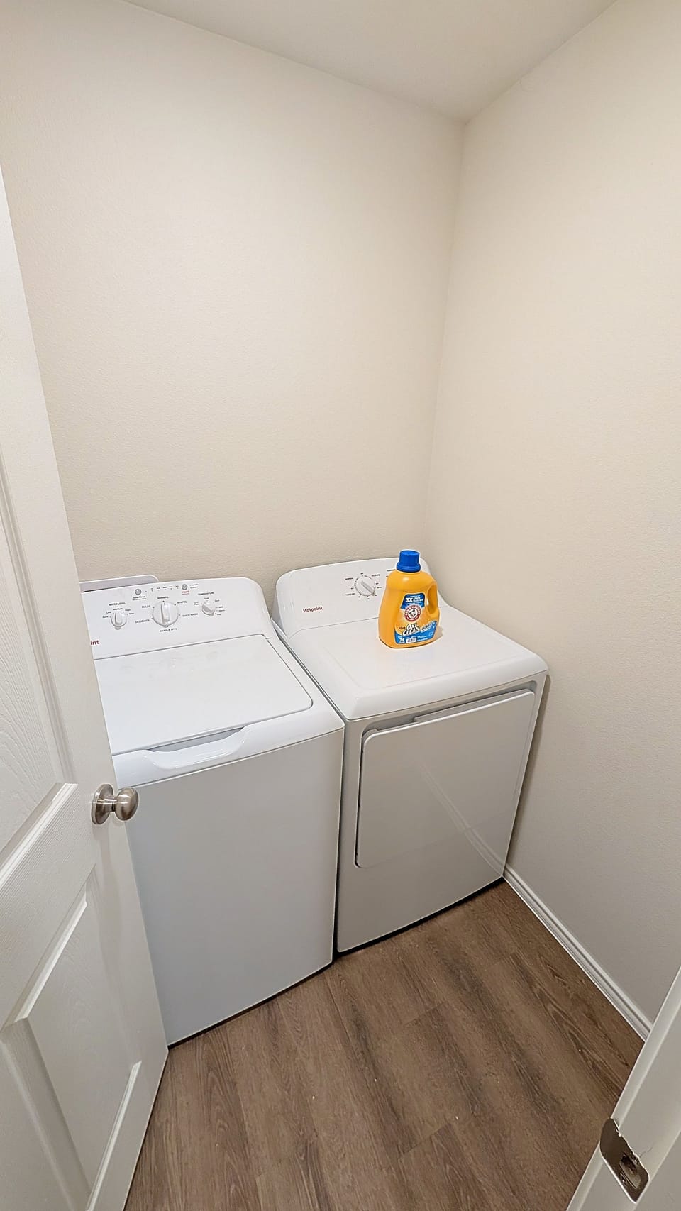 Convenient in-home washer/dryer with detergent provided