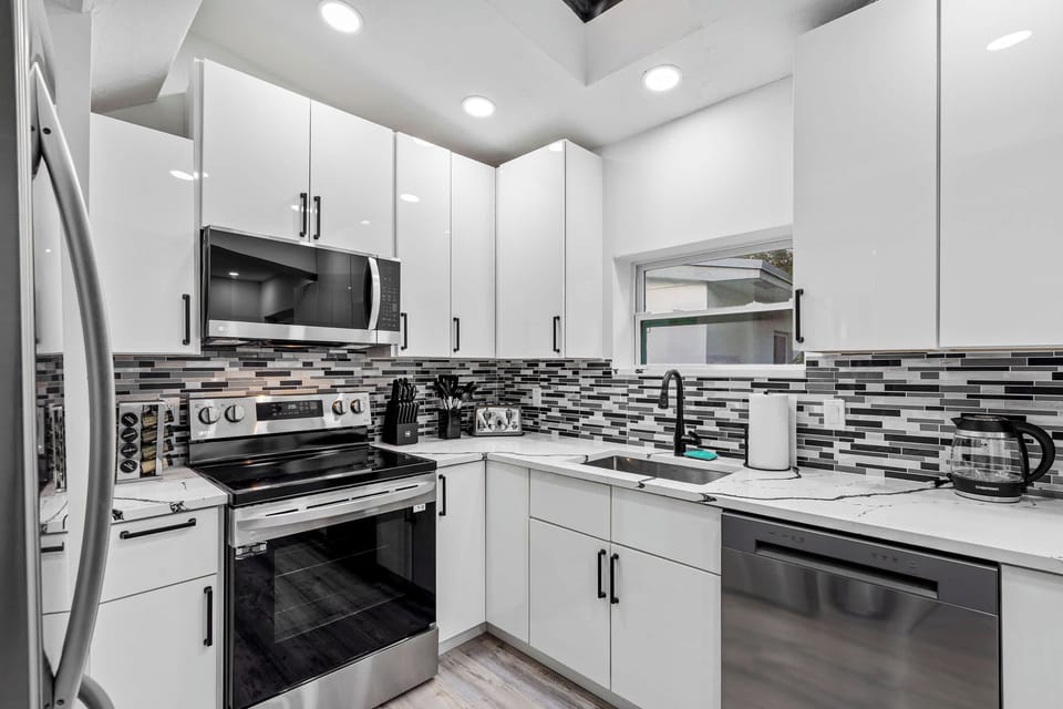 Fully equipped kitchen ready for family-style meals.