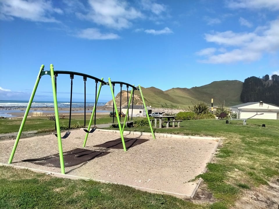 Public beachfront playground