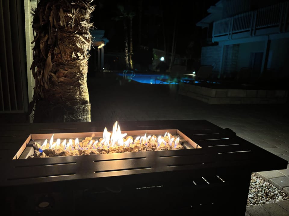 Private firepit on your patio