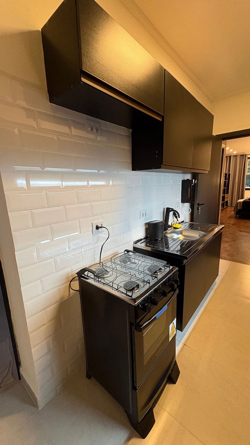 Apartment | Private kitchen | Full-size fridge, microwave, oven, stovetop