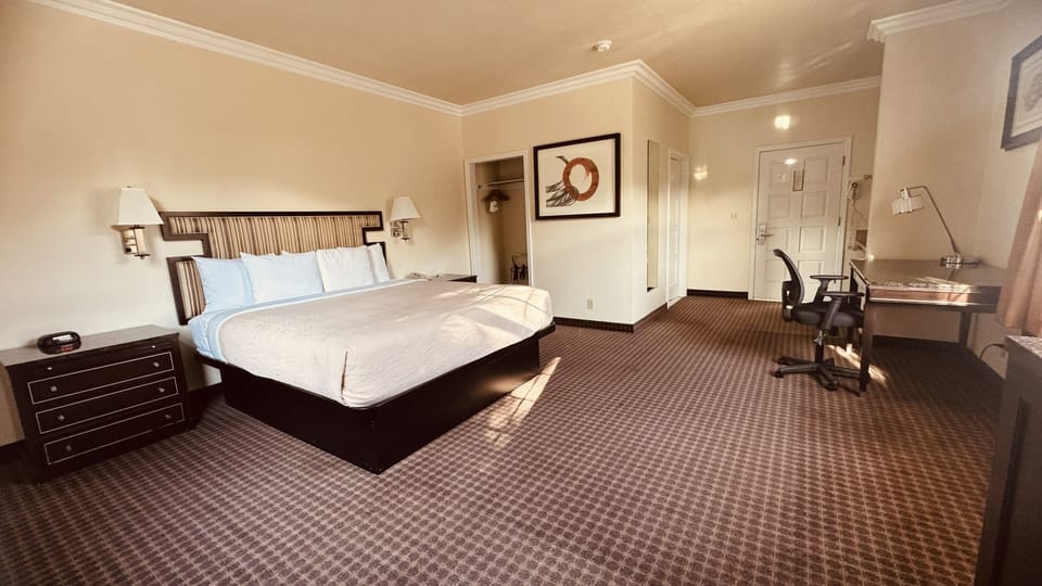 Standard Room, 1 King Bed | Iron/ironing board, WiFi (free), bed sheets
