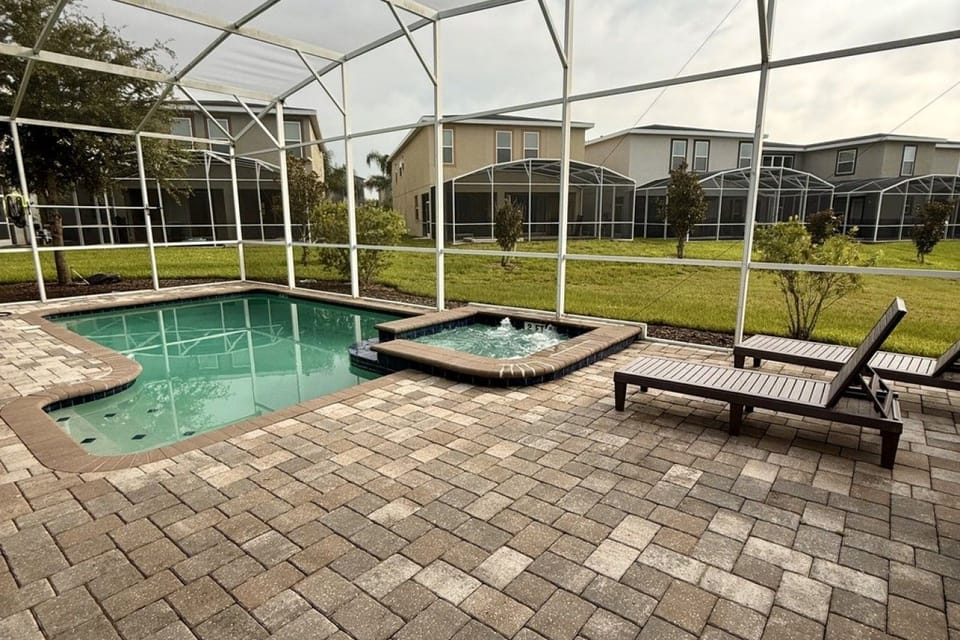 Pool, spa and pool loungers